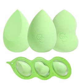 docolor Makeup Sponge Blender, Beauty Blender Foundation Sponges Set 8 Pcs Colors,For Foundation, Powder, Creams- Make Up Blender Sponge For Face & Body- With Gift Box Packaging. (Green)