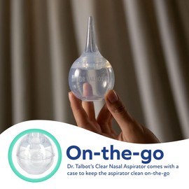 Dr. Talbot's Nasal Aspirator for Babies - Silicone - Includes Storage Case - Clear