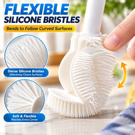 Silicone Bottle Cleaning Brush for Cups & Containers – Flexible 360° Cleaning Design for Everyday Kitchen Use