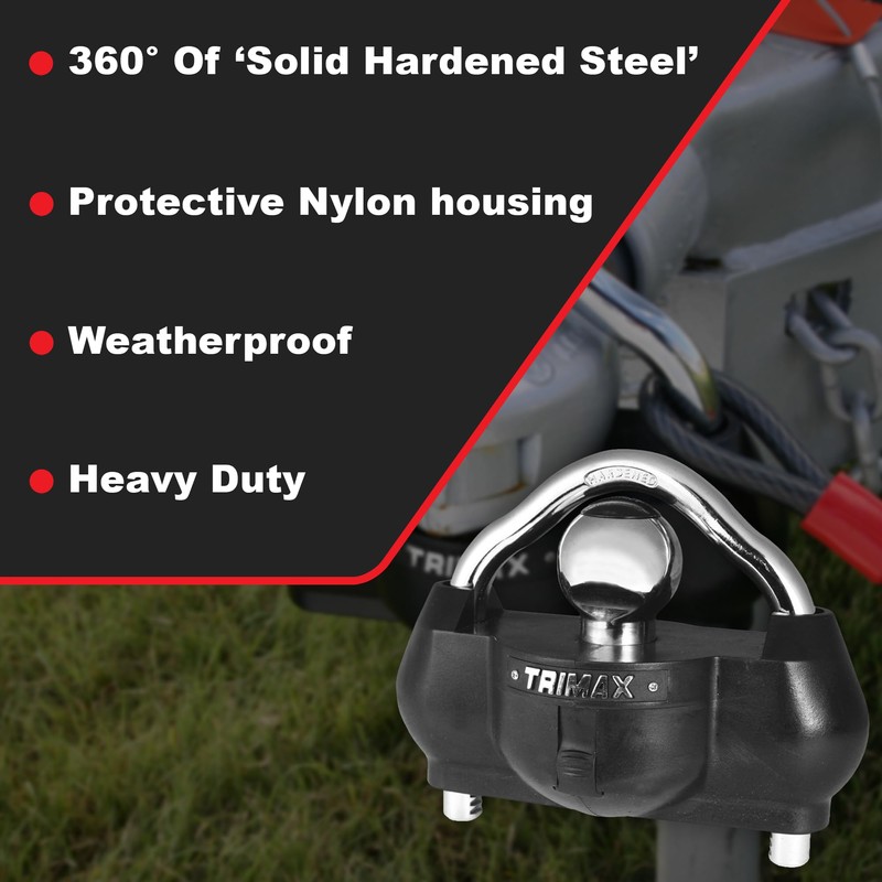Trimax - UMAX 100 - Trailer Lock for Hitch, Dual
