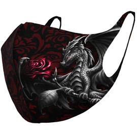 Spiral - Dragon Rose - Everyday mask, black