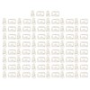 100Pcs Funny Planner Clips Anti Rust Electroplating Process Envelope Coffee