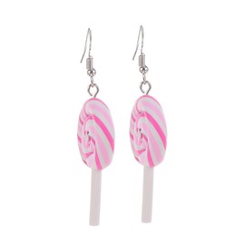Mikinona Fashionable Polymer Clay Earring Decorations Lollipop Earrings for Women Creative and Stylish