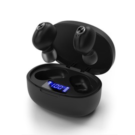In Ear Kopfhörer kabellos Bluetooth kleine schnurlos Earphones winzige unsichtbare Ohrhörer drahtlose im Ohr Kopfhörer mit Mikrofon LED Digitalanzeige Mini Wireless Earbuds Headphones für Arbeit Sport