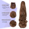 ShulaSHOP ponytail extension,22" claw clip hair extensions ponytail Long curly