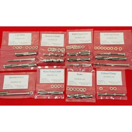 ALLOYBOLTZ - Compatible with Honda TRX250R TRX 250R Polished Stainless ATV Engine Bolt Screw KIT Set