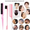 4Pcs Hair Wax Stick & Slick Back Hair Brush Versatile