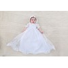 NIMBLE Baby Girls Baptism Delicate Embroideried Gown with Bonnet for