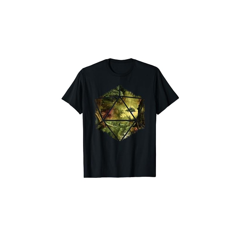 Magic Mystic Fantasy RPG Games Board Games Dice T-Shirt, black
