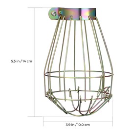Kichvoe Metal Lamp Bulb Guard Cage Industrial Clamp-on Wire Lampshade Protector for Pendant and Wall Light Fixtures 5.5 Inch Bulb Cover for Workshop and Home