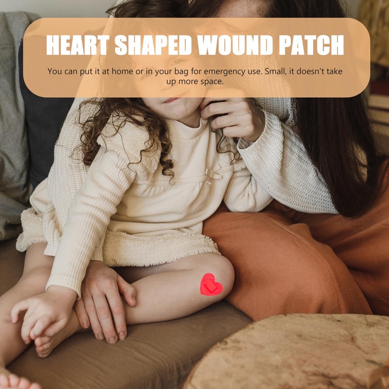 Healvian Healvian 50Pcs Heart Shaped Bandages Cute Small Plasters for