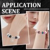 SUNNYCLUE 1 Box 6Pcs Snake Bracelets Chains Silver Brass Charms