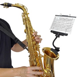 MusBoard Marching Lyre MB-ST10, Adjustable Marching Band Music Lyre for Saxophone, Trombone and Tuba with 10 Pages, Holds 20 Sheets of Music