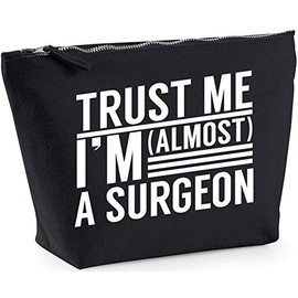 Hippowarehouse Trust me i'm almost a surgeon printed make up cosmetic wash bag 18x19x9cm