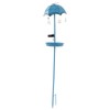 Solar Bird Feeder LED Floor Lamp with Feeding Tray Umbrella