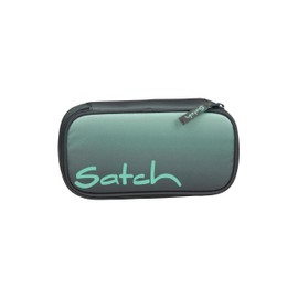 satch Pencil Case Extra Large with Divider Zip Pocket Pen Holder Set Square Viewing Window for Timetable, Gradient Mint - Anthracite, One size, Pocket organiser