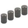 TOMALL Round Style Wheel Tyre Valve Caps Chrome Grey for