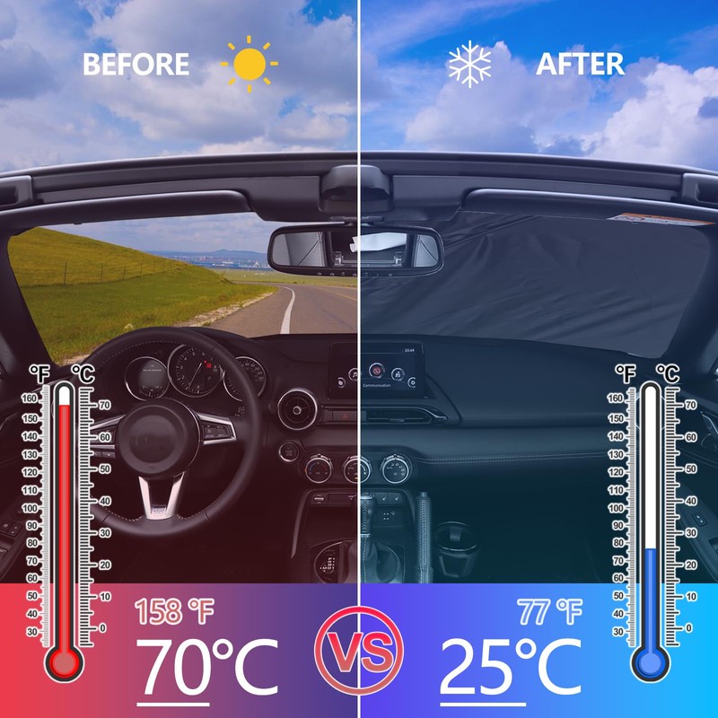 Front Windshield Sunshade for Mazda MX-5 Miata/Fiat 124/ Abarth 124