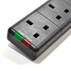 kenable Surge Protected 6 Gang Way Mains Extension with Neon