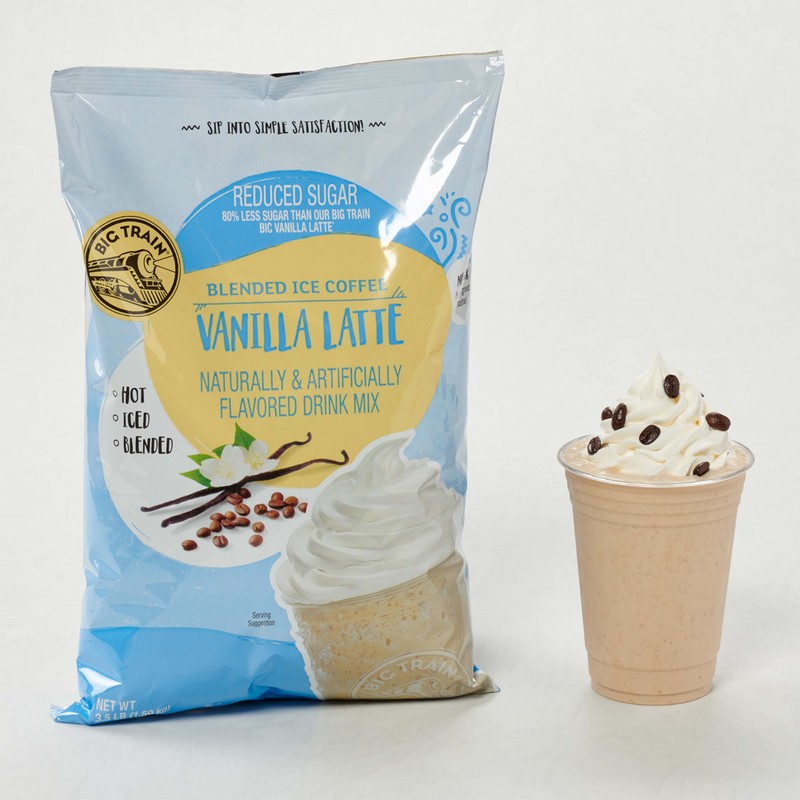 Big Train Reduced Sugar Vanilla Latte Blended Ice Coffee Beverage