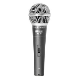 Gearlux MD-01 Wired Dynamic Vocal Microphone with On/Off Switch & Metal Cannon Style 16.5 ft XLR Cable