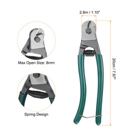 HARFINGTON Bolt Cutter 8" Cr-V Alloy Steel Alloy Blade Heavy Duty Bolt Cutter Bi-Material Handle for Wire Fence Screw Cutting Tool