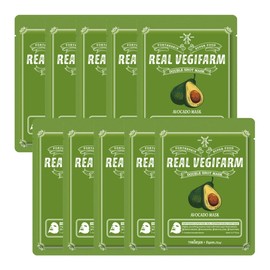 Forderskin Superfood Real Veggie Farm Double Shot Mask 23ml (10 sheets) Avocado / 포더스킨 슈퍼푸드 리얼 베지팜 더블 샷 마스크 23ml (10매) 아보카도