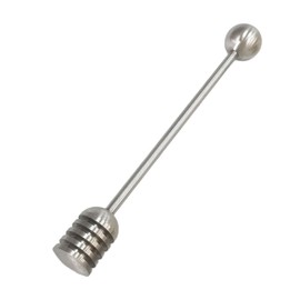 Honey Dipper Stainless Steel Stirring Stick, Honey Dipper, Honey Spoon, Honey Stick, Honey Spoon, Muddler, Tea, Milk, Coffee, Beverage, Commercial Use, Home Use, Coffee Shop, Approx. 6.3 inches (16 cm), Gold, Silver (Silver)
