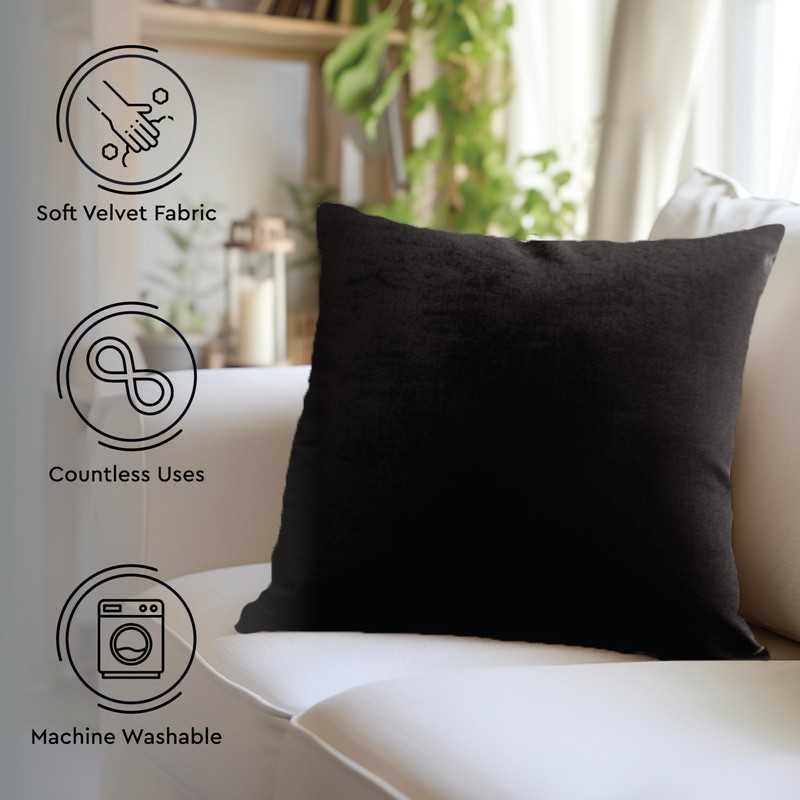 Encasa Christmas New Year VELVET Cushion Covers 2pc Set (40