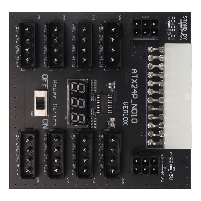 ATX PSU Power Board 5V 12V Output 24Pin to 8X