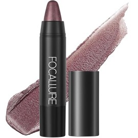 FOCALLURE- Lápiz labial metálico ultra chic, lápiz labial rico en vitamina E, color brillante y ligero que no se seca ni se desvanece.