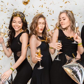 Teling 500 Pack VIP Plastic Wristbands Bracelets Party for Events VIP Custom Wristbands Plastic Bracelets Tear proof Waterproof Wrist Bands Arm Bands for Events Concerts(Holographic Gold)