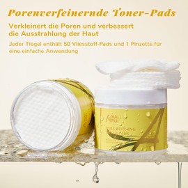 ANAiRUi Poren Verkleinern Toner Pads für Gesicht, Gesichtspads zur Reinigung und Peeling Haut, Pore Minimizer mit Salicylsäure, gegen Vergrößerte Poren, gleichmäßiger Hautton, 50 Pads