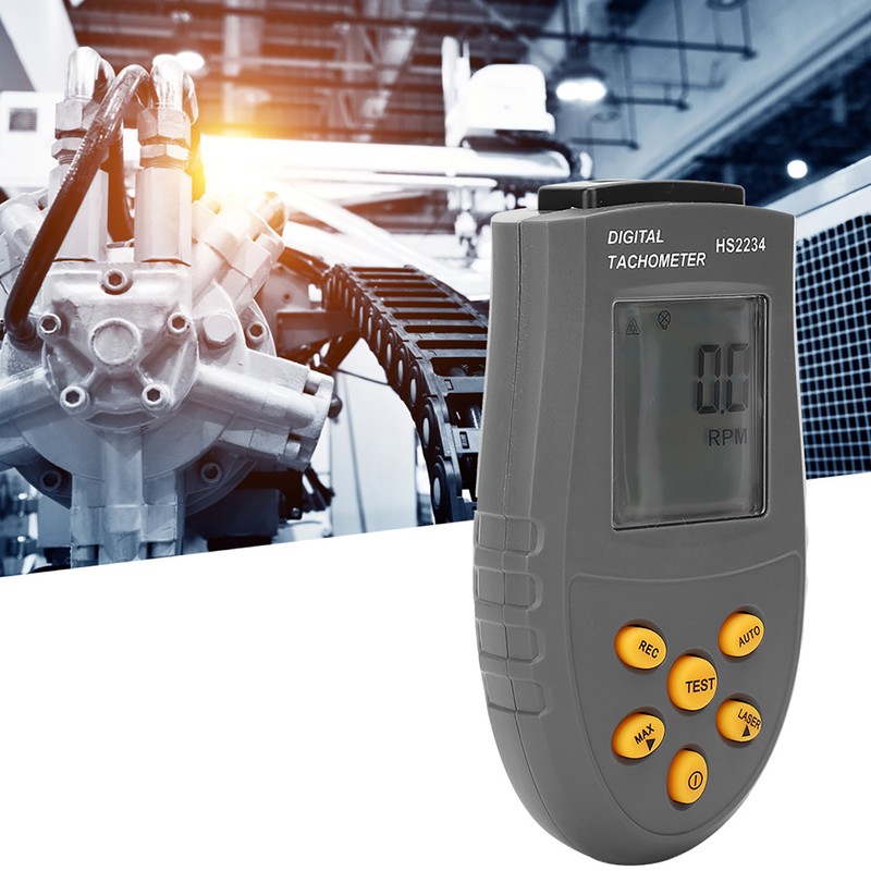 HS2234 Tachometer Non Contact Digital Display Speedometer Digital TachometersBlack