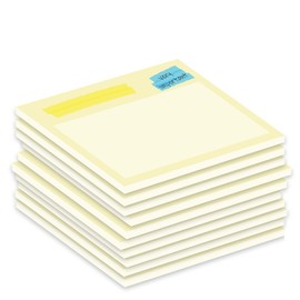 PRICARO A7 Yellow Magnetic Highlighter Notepad (Pack of 10)