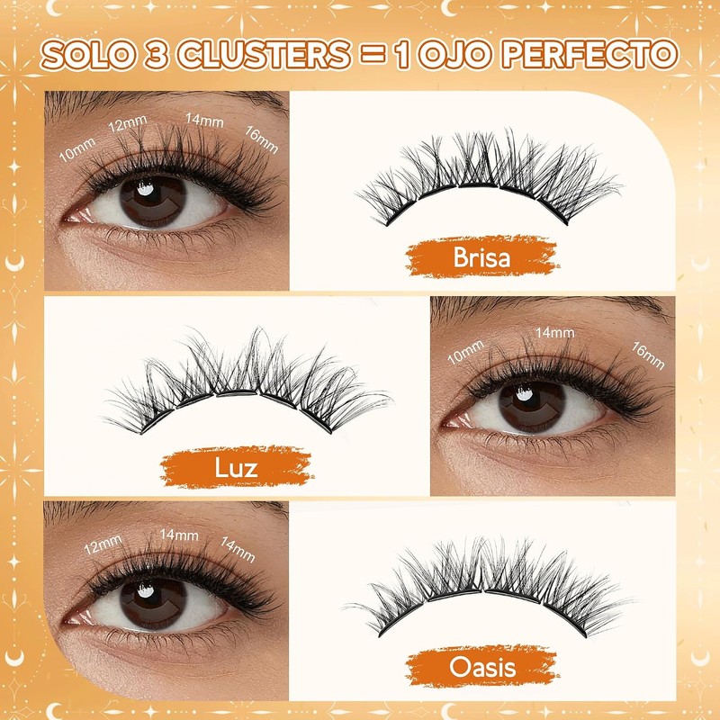 Extensiones de Pestañas 3D Pestañas Voluminosas Alargadoras Material Suave Ideal