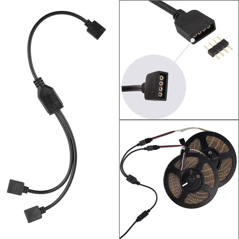 SUPERNIGHT 3528 2835 4 Pin 8mm LED Strip Connector, RGB