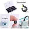 luckaide Pack of 260 Rubber Cable Grommets, Black Rubber Grommets,