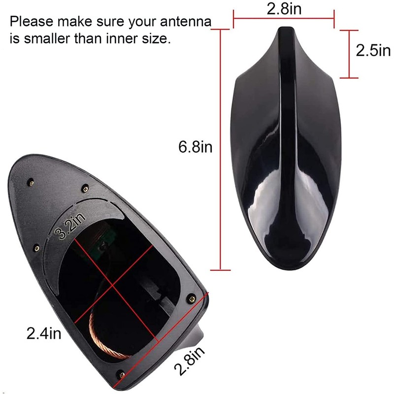 Shark Fin Antenna Cover for Car, Car Top Roof Aerial