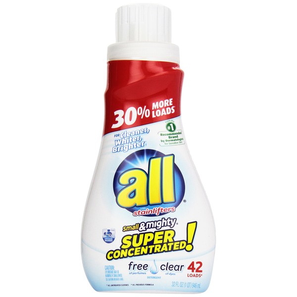 All Small and Mighty Free and Clear Laundry Detergent, 32