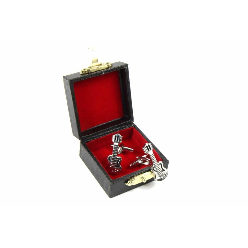 Miniblings Guitar Cuff Links Cufflinks Box Musicians Guitarist Band Songwriter