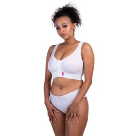 LIPOELASTIC® PI Extra Variant - Post Surgery Compression Bra, Front Closure Black