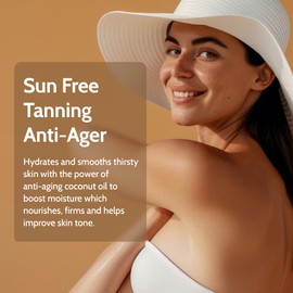 Fake Bake Flawless Coconut Sunless Tanning Serum with Hyaluronic Acid Lightweight Illuminating Face & Body Gradual Self Tanner - Hydrating & Rejuvenating Skin Care for Women & Men - 5 oz