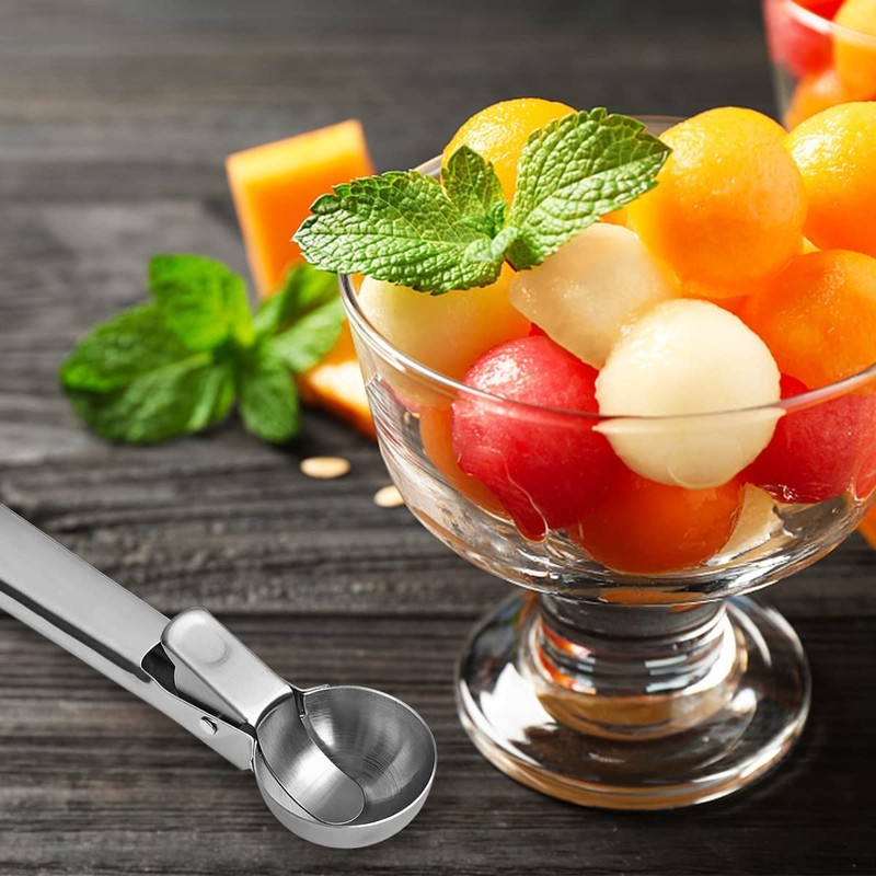 Ice Cream Spoon, Ice Cream De, Spherical Shape, Stainless Steel