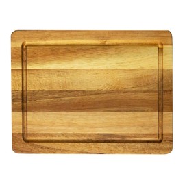 Villa Acacia Small Wood Cutting Board - 12 Inch Wooden Board for Fruits and Vegetables