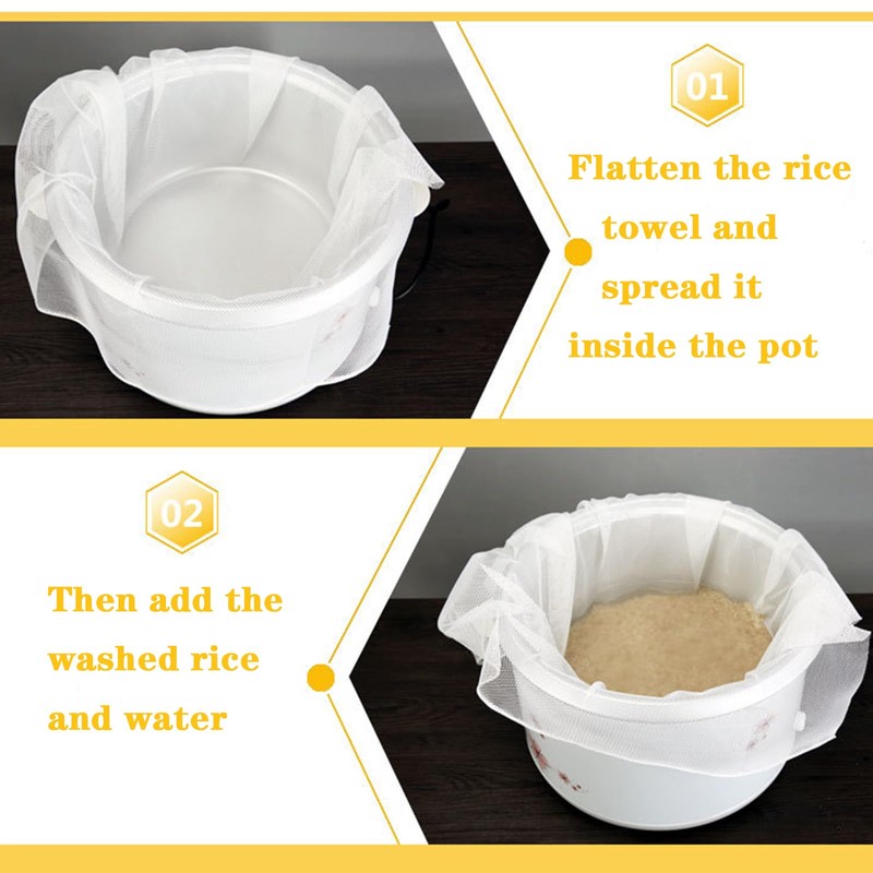 Rice Net,43" x 43" Sushi Rice Cooking Net,Non-Stick Rice Cooker