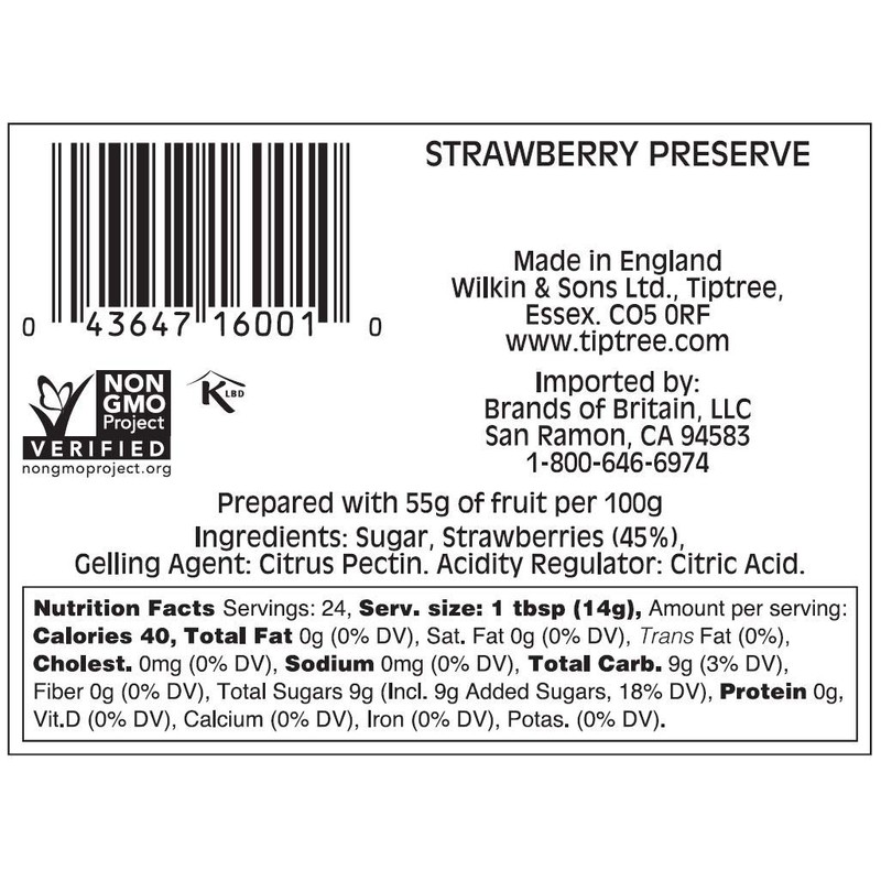 Tiptree Strawberry Preserve, 12 Ounce (Pack of 6)
