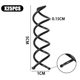 Pack of 25 spiral design hair clips, hair accessories, spiral pins, rotating hair clips, DIY hair pins, suitable for various hairstyles.