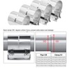 AotoKoop 4" Exhaust Clamp, Lap Joint Brand Clamp Stainless Steel
