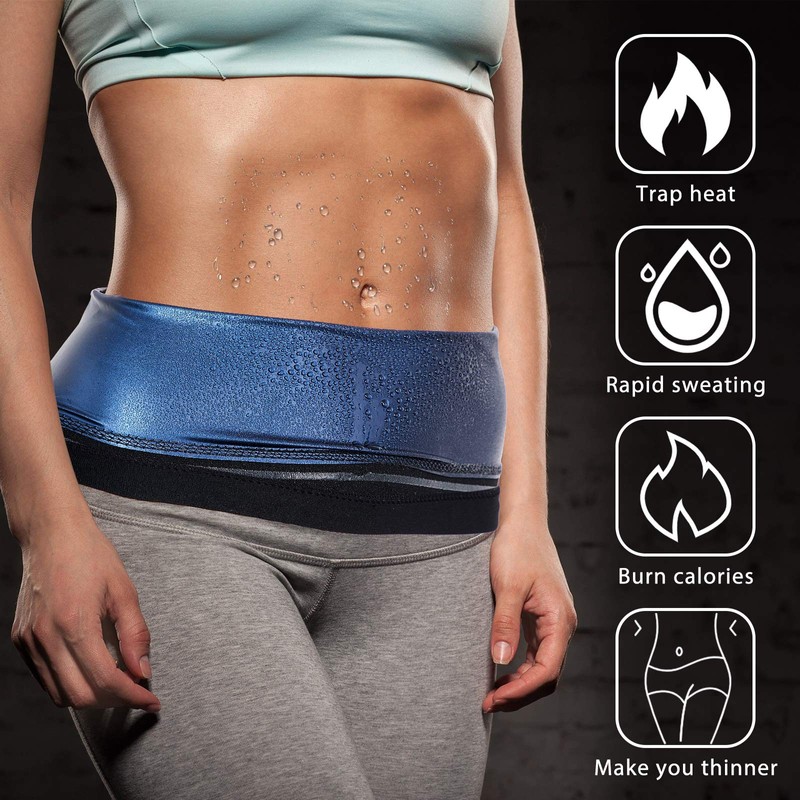Geyoga Waist Trimmer Sweat Waist Trainer Wrap Stomach Wraps for